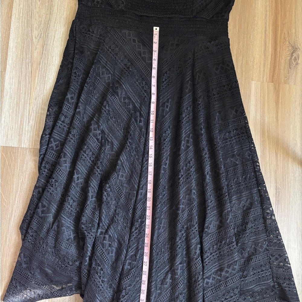 Torrid Black Lace Midi dress with pockets + adjustable straps - Picture 9 of 10